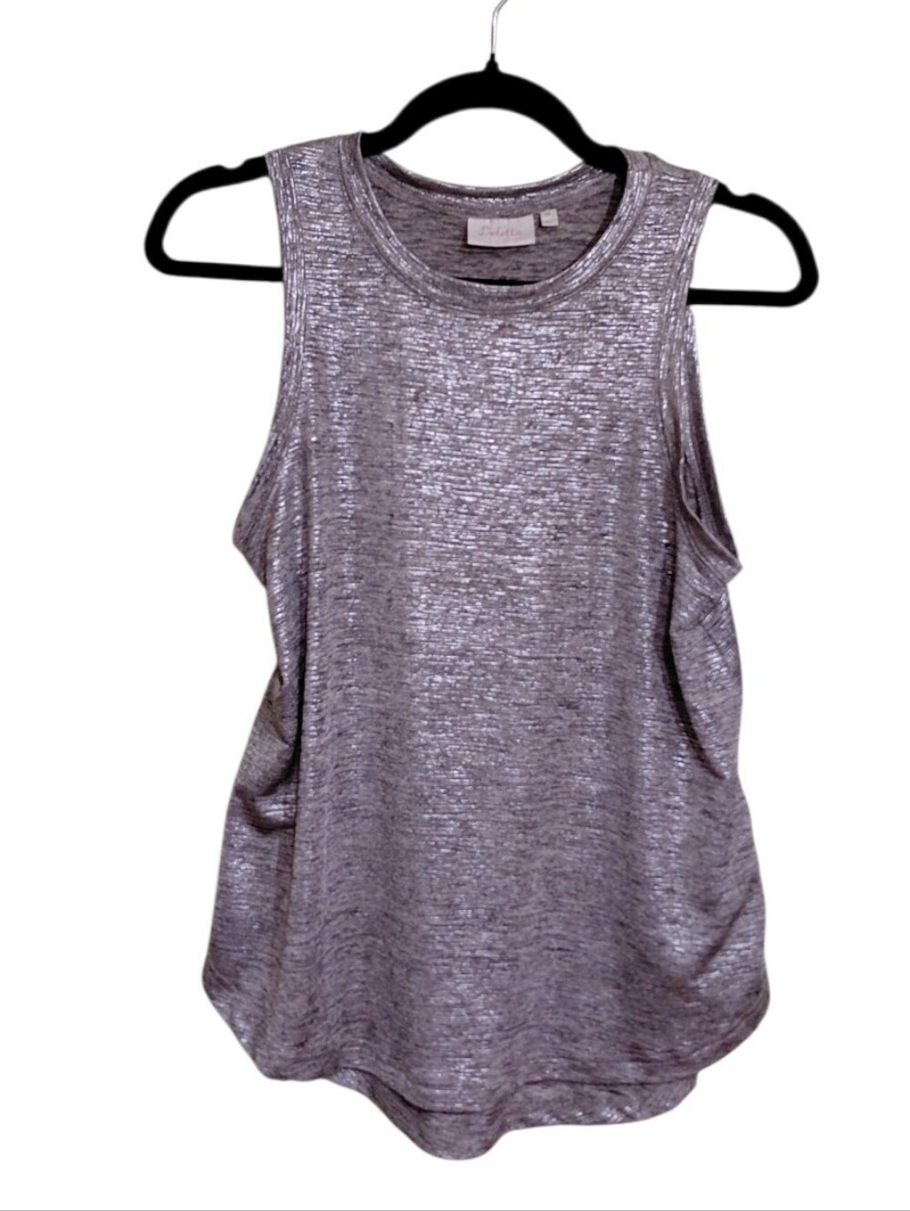 Deletta Metallic Tank Top